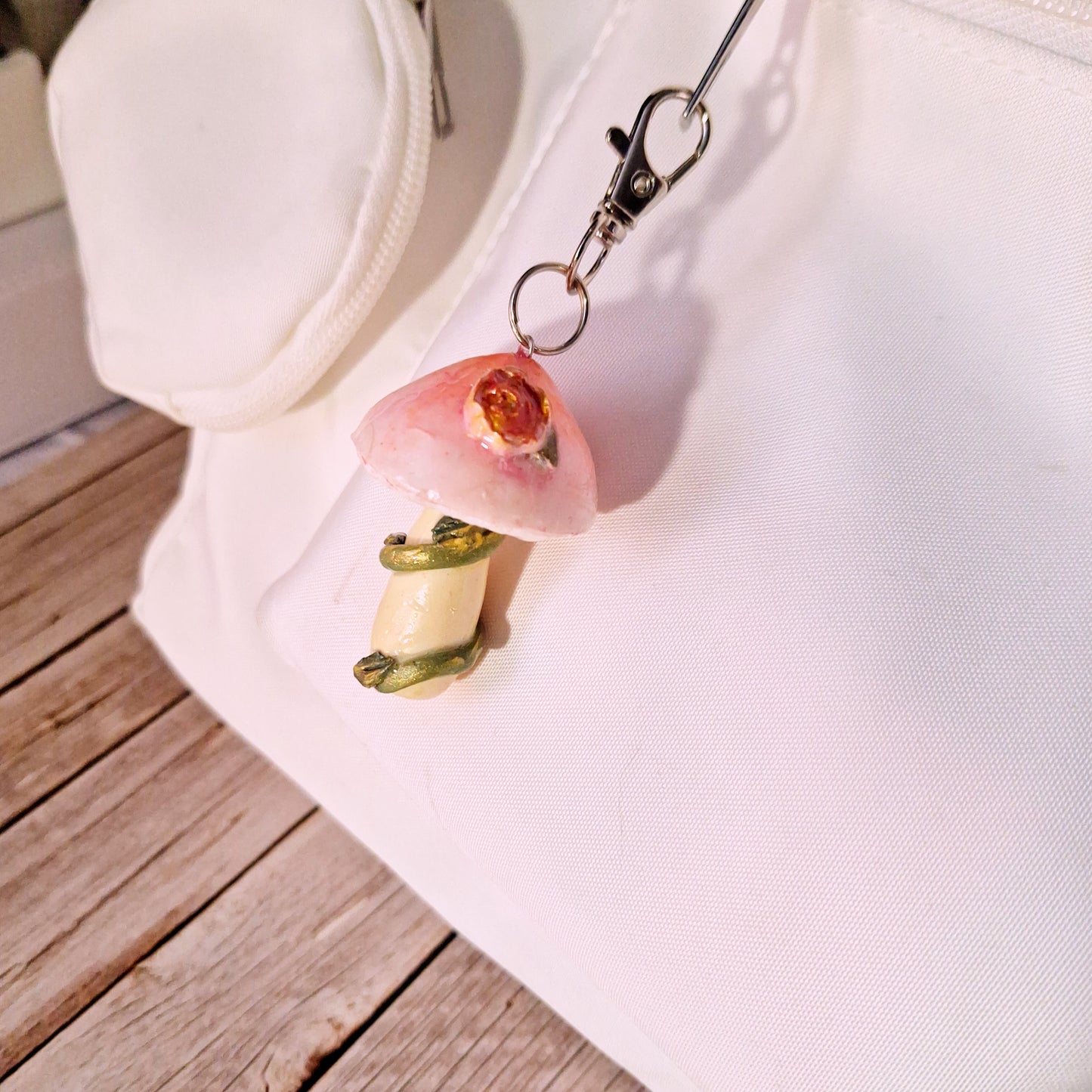 Rose bag charm